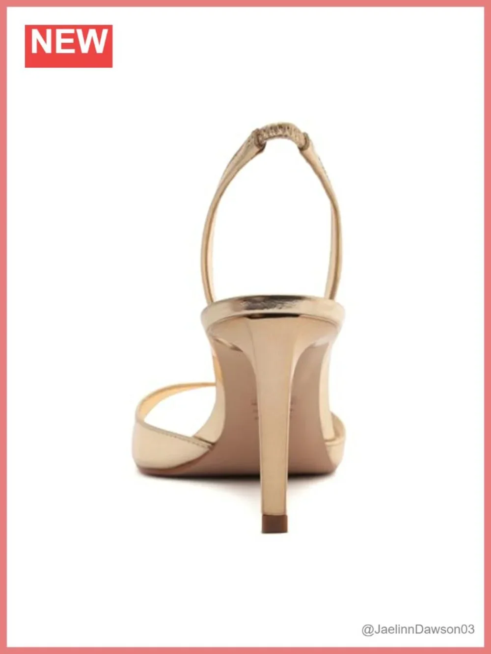Metallic Leather Slingback Stiletto Heels Peep Toe Party Sandals